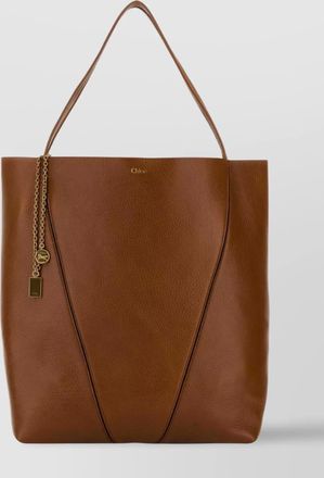 Chlo&eacute; chlo&eacute; spin large leather shoulder bag