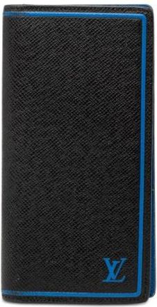 Louis Vuitton Pre-owned Wallets, male, Black, Size: ONE SIZE Pre-owned Portefeuille Brazza Taiga Long Wallet