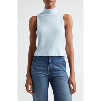 Ramy Brook Jasmin Rib Sleeveless Mock Neck Top in Dream Blue at Nordstrom Rack, Size Xx-Small