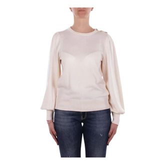 Ralph Lauren Truien & Vesten, Dames, Beige, M, Katoen, Pullover van Katoen met Kabelsteek