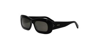 Celine 3 DOTS Smoke Rectangular Ladies Sunglasses CL40294I 01A 53
