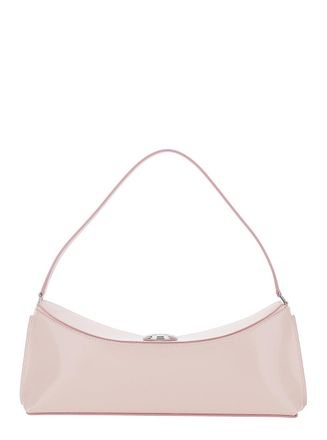 Jacquemus Womens Pink Leather Shoulder Bag With Snap Button Calf