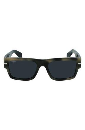 Ferragamo Classic Logo 54mm Rectangular Sunglasses in Grey Havana at Nordstrom Rack