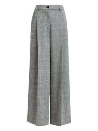 Essentiel check-pattern trousers - Grey