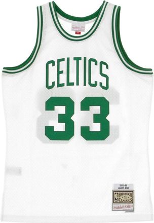 Mitchell & Ness NBA Swingman Jersey Hardwood Classics No 33 Larry Bird 1985-86 - Heren - Fitness - Wit - S - Polyester - Fitness