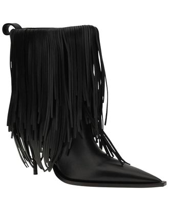 Balenciaga Avenue Fringe Leather Bootie