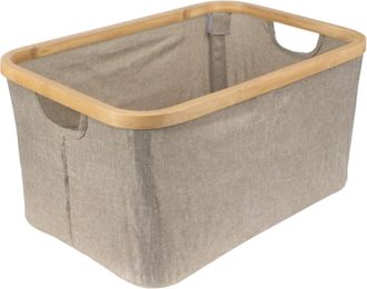 OEM Cesto De Ropa Plegable - Ribete De Bamb&uacute; - Almacenamiento Vers&aacute;til - Se Pliega Completamente - Revestimiento Impermeable - F&aacute;cil De Transportar - Gran