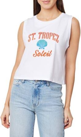 Kensie The Relaxed Muscle Graphic Tank in Bright White St Trop at Nordstrom Rack, Size Medium