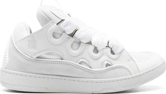Lanvin Curb Sneakers - Heren - Sneakers - Wit - 46 EU - Leer - Schoenen
