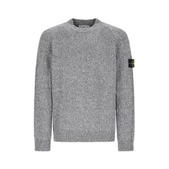 Stone Island Round-neck Knitwear, male, Gray, Size: XL Crew Neck