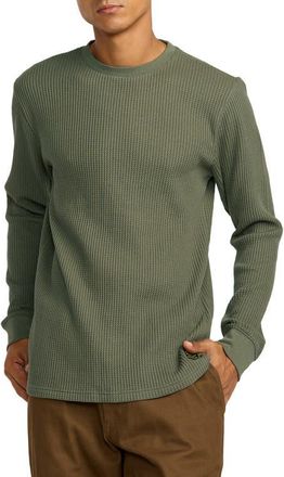 Rvca Day Shift Thermal Long Sleeve T-Shirt in Olive at Nordstrom, Size Xx-Large