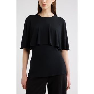 Nordstrom Knit Capelet Top in Black at Nordstrom Rack, Size Xx-Small
