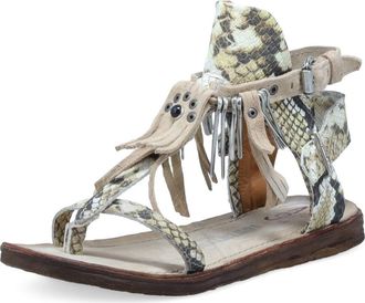 A.S.98 Raleigh Ankle Strap Sandal in Snake at Nordstrom, Size 10.5-11Us