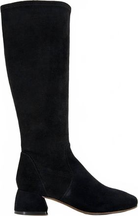 Gentle Souls Womens Emily Stretch Boot In Black Suede