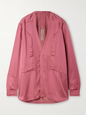 Rick Owens Camicia In Raso - Rosa