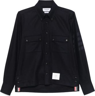 Thom Browne Camicia con dettaglio a righe - Blu