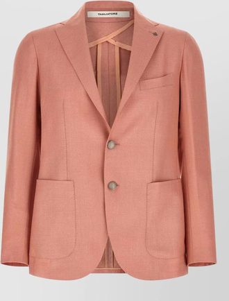 Tagliatore wool silk linen blazer