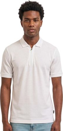 HUGO BOSS White Shirt Collar Polos