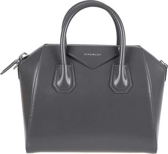 Givenchy Tassen, Dames, Grijs, ONE Size, Leer, Kleine Box Calfskin Tas