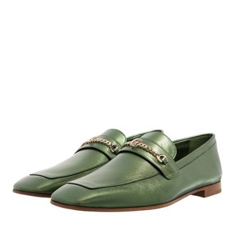 Christian Louboutin Loafers - Mj Moc Women Shoes - green - Loafers for ladies