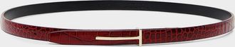 Tom Ford Croc-Effect Leather Belt
