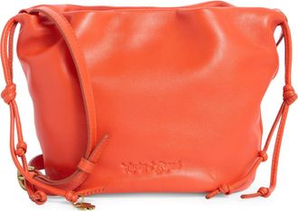Lucky Brand Tess Drawstring Leather Bucket Bag in Flame at Nordstrom Rack