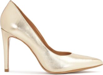 Kazar Gouden puntige leren pumps - Dames - Pumps - Geel - 37 EU - Leer - Schoenen
