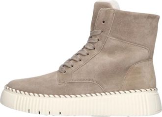 Gabor Bruine Stijlvolle Winterlaarzen voor Vrouwen - Dames - Veterlaarzen - Beige - 38 1/2 EU - Wol - Schoenen