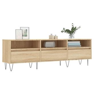 Berkfield Home TV Cabinet Sonoma Oak 150x30x44.5 cm Engineered Wood in Brown