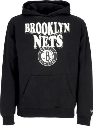 New Era NBA Script Oversize Hoodie Zwart/Wit - Heren - Hoodies - Zwart - L - Katoen - Hoodies & sweatvesten