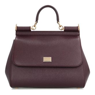Dolce & Gabbana Handbags, female, Purple, Size: ONE SIZE Large Sicily Handbag