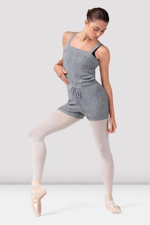 Bloch Ladies Celyn Knit Unitard, Grey Marle