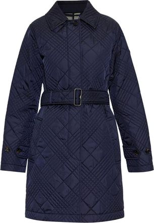 Burberry Jassen, Dames, Blauw, M, Leer, Darliston Ge&iuml;soleerde Jas