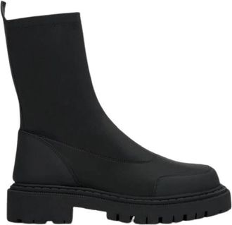 Estro & Luminara Instappers enkellaarsjes - Dames - Enkellaarsjes - Zwart - 37 EU - Leer - Schoenen