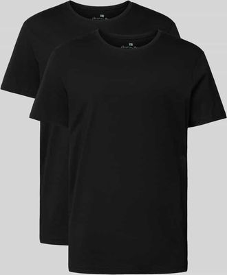Christian Berg T-Shirt aus reiner Baumwolle im 2er-Pack in Black, Gr&ouml;&szlig;e XXL