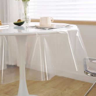 No Brand Mantel Transparente, Cubierta De Mesa, Funda Protectora, Redonda, Impermeable, Funda Protectora De Escritorio, Pel&iacute;cula Para Mantel, Para Uso Interior