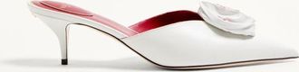 Valentino Garavani Drip Rose Kidskin Mule With Crystals 55Mm Wo