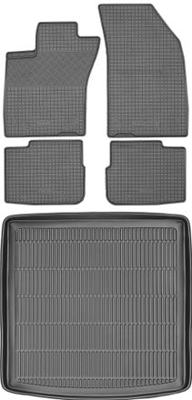 OEM Fiat Tipo Kombi A Partir De 2016 Set - Alfombrillas De Goma Para Coche + Alfombrilla Para Maletero