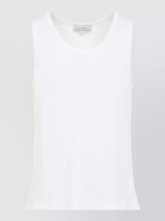 STUDIO NICHOLSON razim vest ribbed texture round neckline