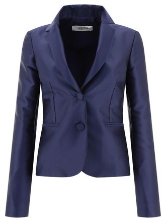 F.it F. It Satin Single-Breasted Blazer