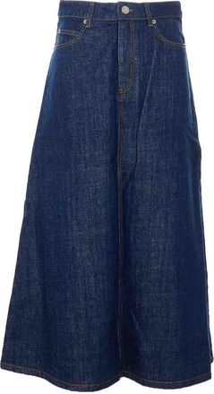 Ami Denim Long Skirt