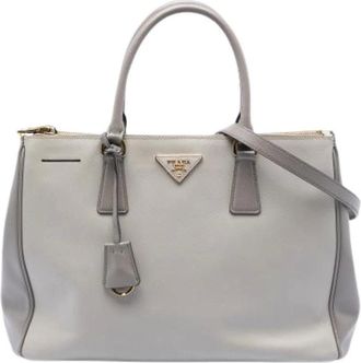 Prada Pre-owned Tote Bags, female, Gray, Size: ONE SIZE Pre-owned The Galleria Tote Bag