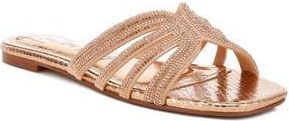 London Rag Dindy Embellished Slide Sandal in Rose Gold at Nordstrom Rack, Size 10