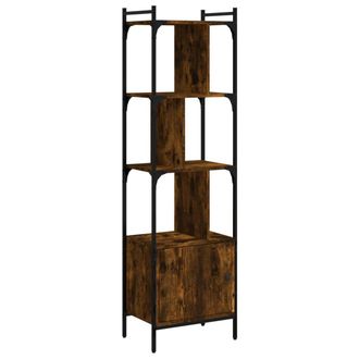 vidaXL Estanter&iacute;a Con Puerta Madera Roble Ahumado 44,5x30x154,5 Cm Vidaxl