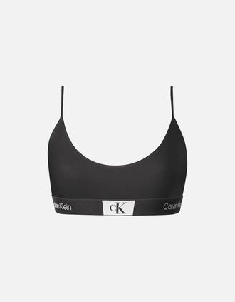 Calvin Klein Womens CK 1996 Unlined String Bralette, Black - Size: XL