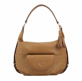 Paul Costelloe Womens Baboso Leather Shoulder Bag - Brown - One Size
