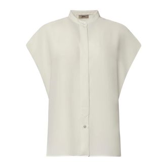 Herno Blouses, female, Beige, Size: S Blusa