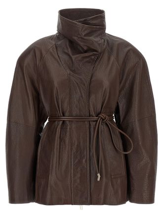 Sportmax Lamb Leather Leather Womens Jacket