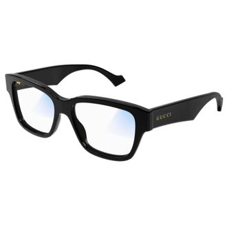 Gucci Glasses, unisex, Black, Size: 55 MM Rectangular Sunglasses