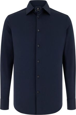 Boggi Milano new york collar polo shirt - men - Cotton/Silk/Polyester - M - Blue